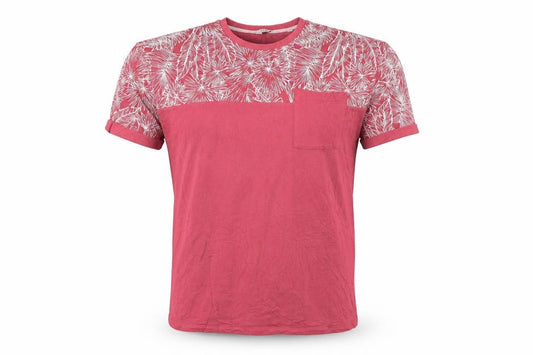 Next Men’s Red Tropical Print Cotton Crew Neck T-Shirt XL