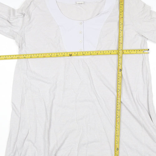 Poetry Womens Ivory Long Sleeve Button Tunic Blouse Size 10