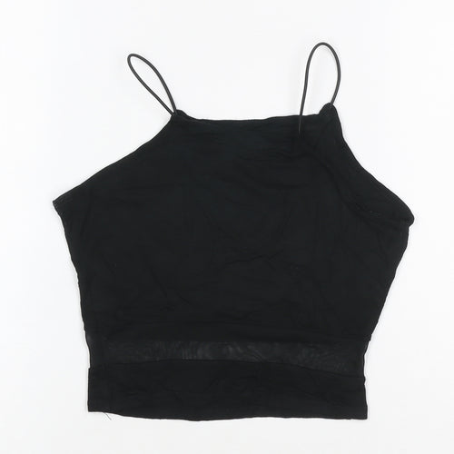 Missguided Women's Black Halter Camisole Crop Top Size 6