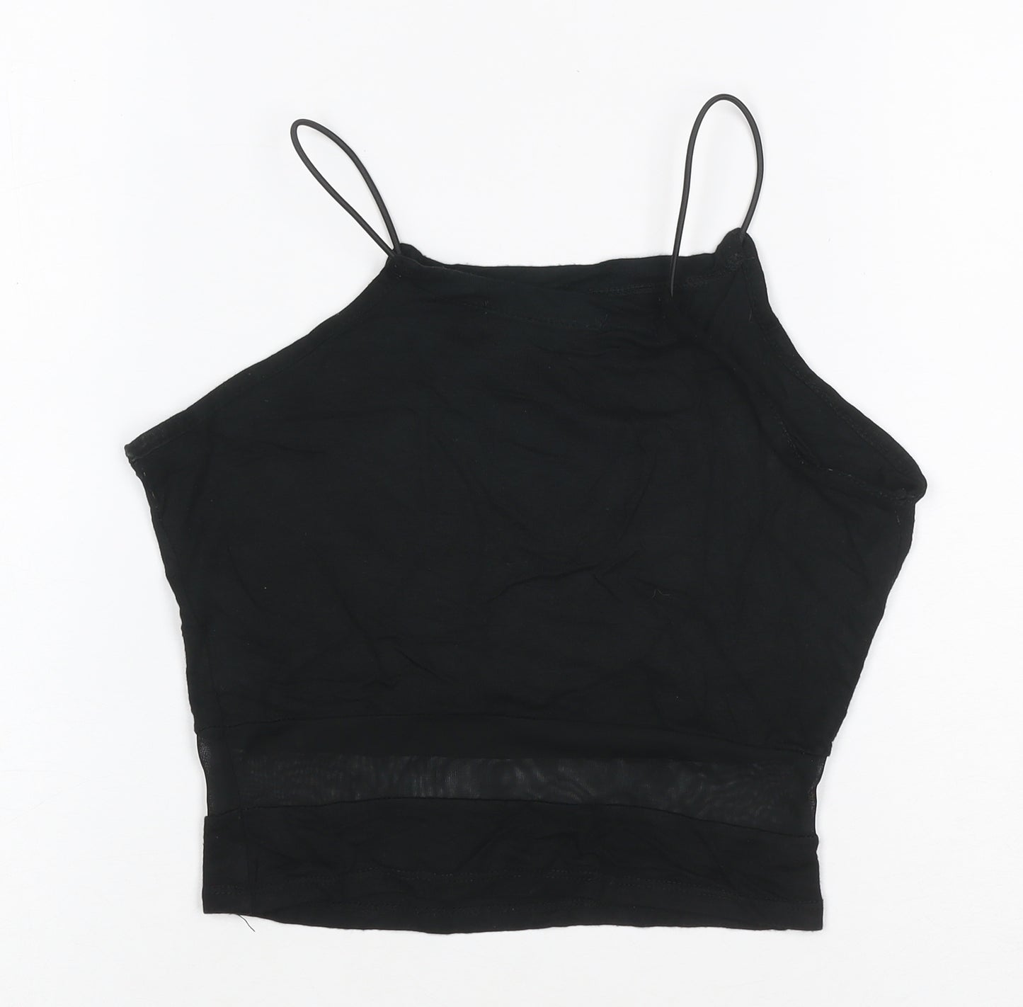 Missguided Women's Black Halter Camisole Crop Top Size 6