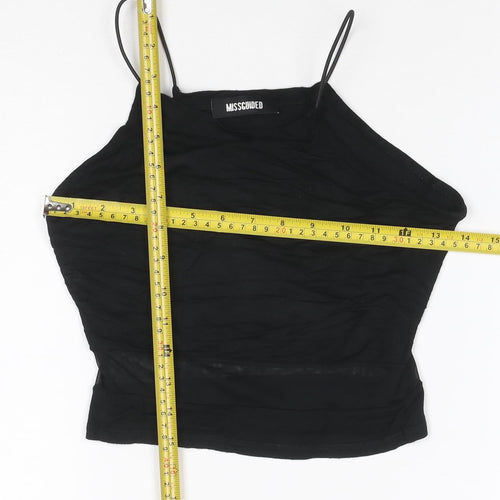 Missguided Women's Black Halter Camisole Crop Top Size 6