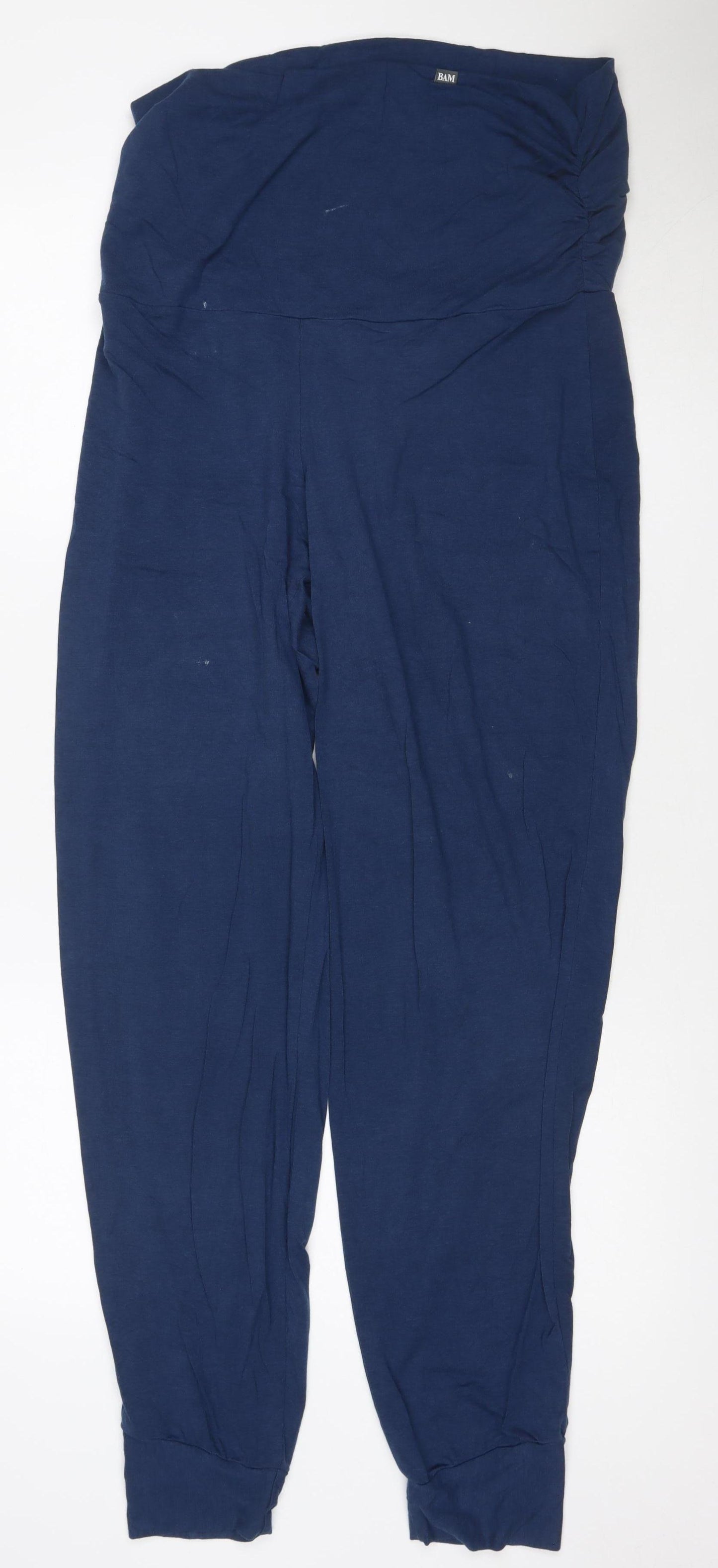 BAM Womens Blue Bamboo Jogger Trousers Size 14