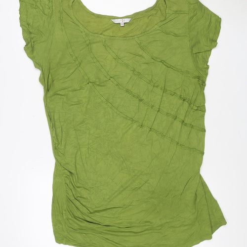 Jasper Conran Women Green Size 16 Viscose Stretch T-Shirt