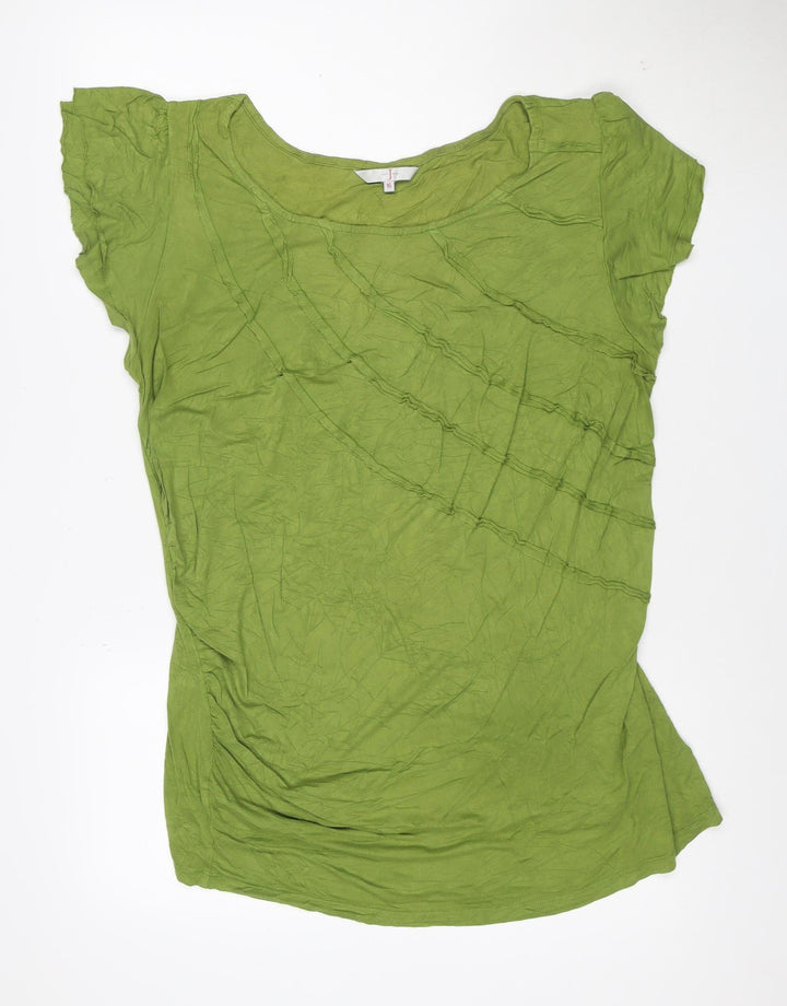 Jasper Conran Women Green Size 16 Viscose Stretch T-Shirt