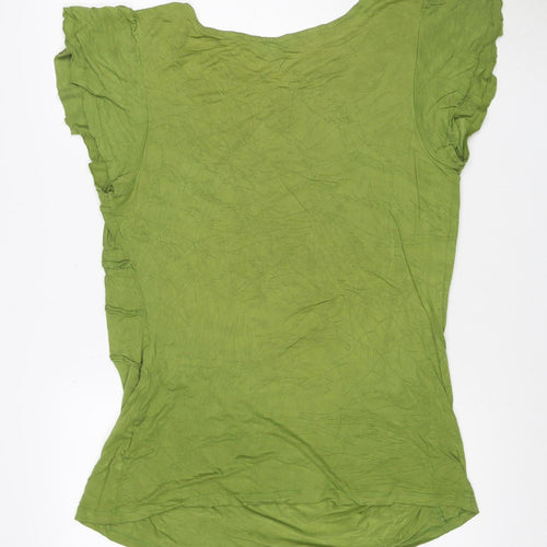 Jasper Conran Women Green Size 16 Viscose Stretch T-Shirt