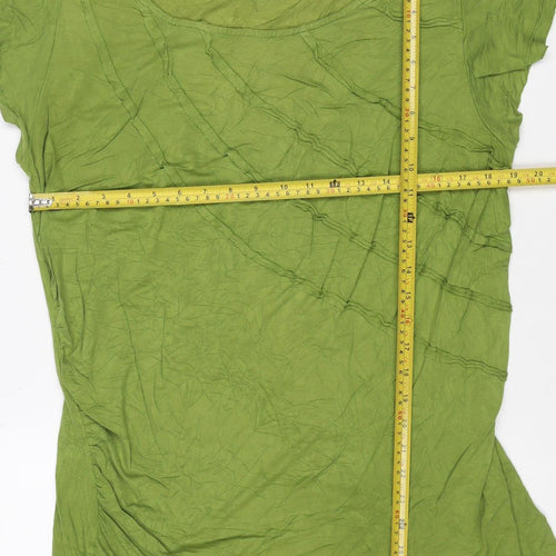 Jasper Conran Women Green Size 16 Viscose Stretch T-Shirt