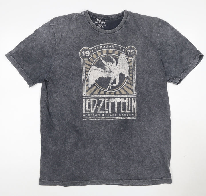 Next Men’s Black Led Zeppelin Band T-Shirt XL Regular Fit