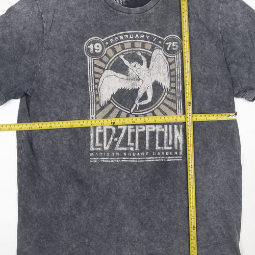 Next Men’s Black Led Zeppelin Band T-Shirt XL Regular Fit