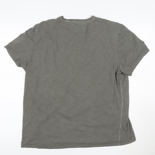 Calvin Klein Men's Grey Graphic Short Sleeve Cotton T-Shirt Size L
