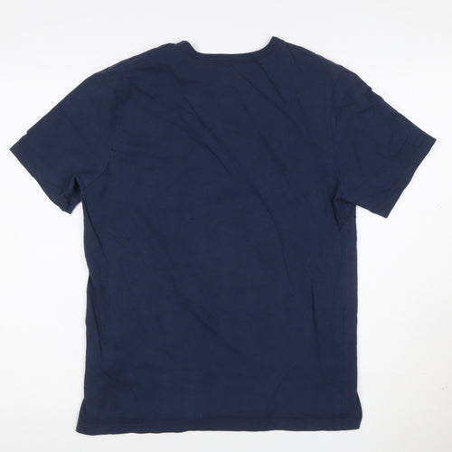 HUGO BOSS Men's Navy Blue Cotton Crew Neck Short Sleeve T-Shirt M