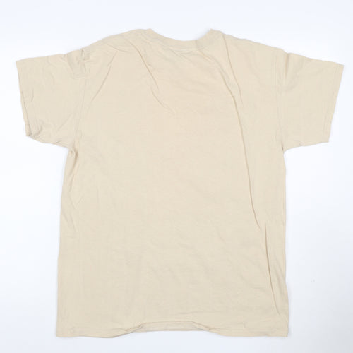 HNR LDN Men Beige Wild West Rodeo Graphic Cotton T-Shirt Size S