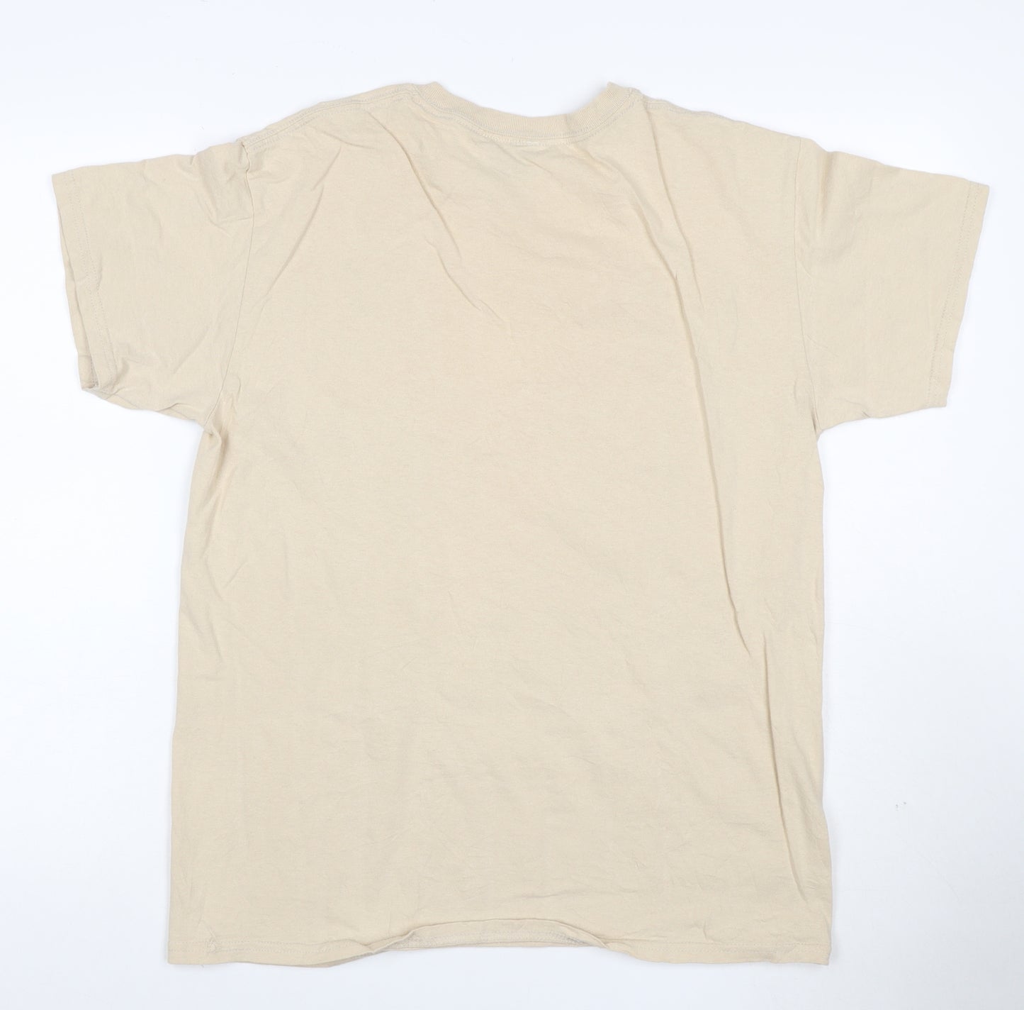 HNR LDN Men Beige Wild West Rodeo Graphic Cotton T-Shirt Size S