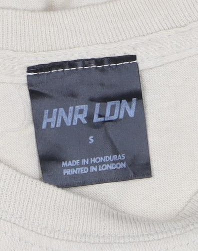 HNR LDN Men Beige Wild West Rodeo Graphic Cotton T-Shirt Size S