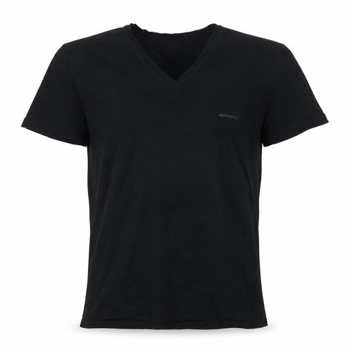 Diesel Men’s Black V-Neck Slim Fit Short Sleeve T-Shirt Size S