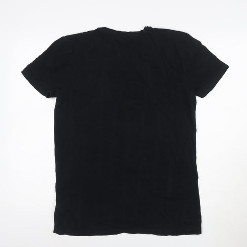 Diesel Men’s Black V-Neck Slim Fit Short Sleeve T-Shirt Size S