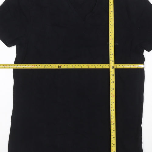 Diesel Men’s Black V-Neck Slim Fit Short Sleeve T-Shirt Size S