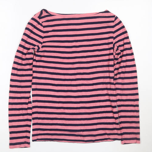 GAP Women’s Pink Striped Long Sleeve Petite Cotton T-Shirt S