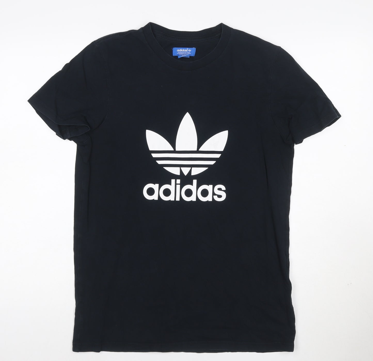 Adidas Mens Black Crew Neck Short Sleeve Cotton T-Shirt M