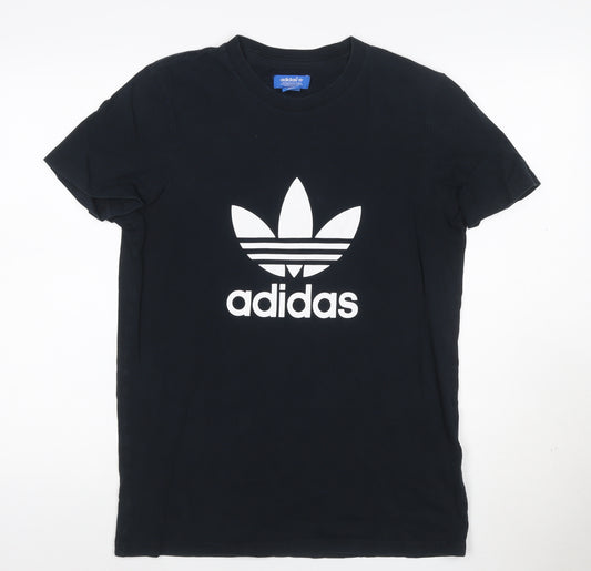 Adidas Mens Black Crew Neck Short Sleeve Cotton T-Shirt M