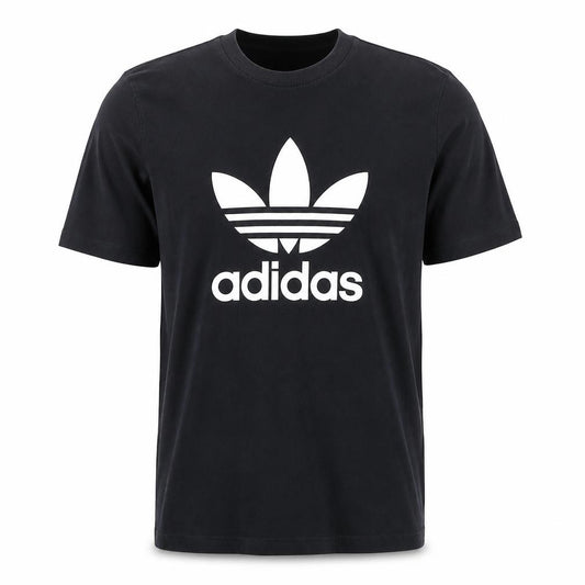 Adidas Mens Black Crew Neck Short Sleeve Cotton T-Shirt M