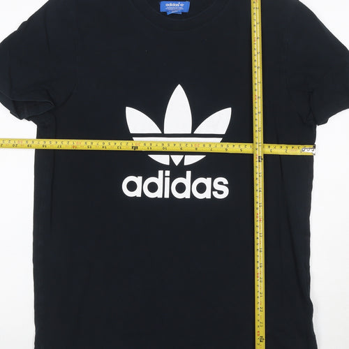 Adidas Mens Black Crew Neck Short Sleeve Cotton T-Shirt M