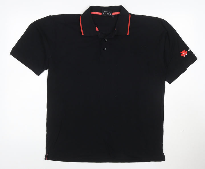 Massey Ferguson Men's Black XL Cotton Polo Shirt
