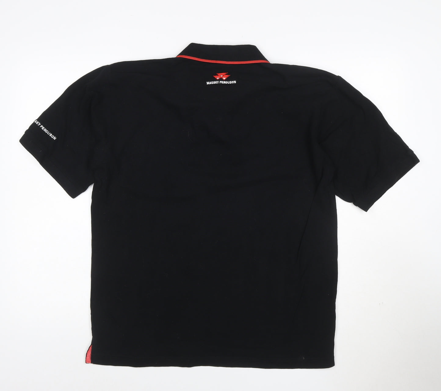 Massey Ferguson Men's Black XL Cotton Polo Shirt