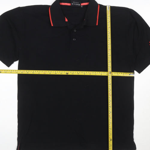 Massey Ferguson Men's Black XL Cotton Polo Shirt