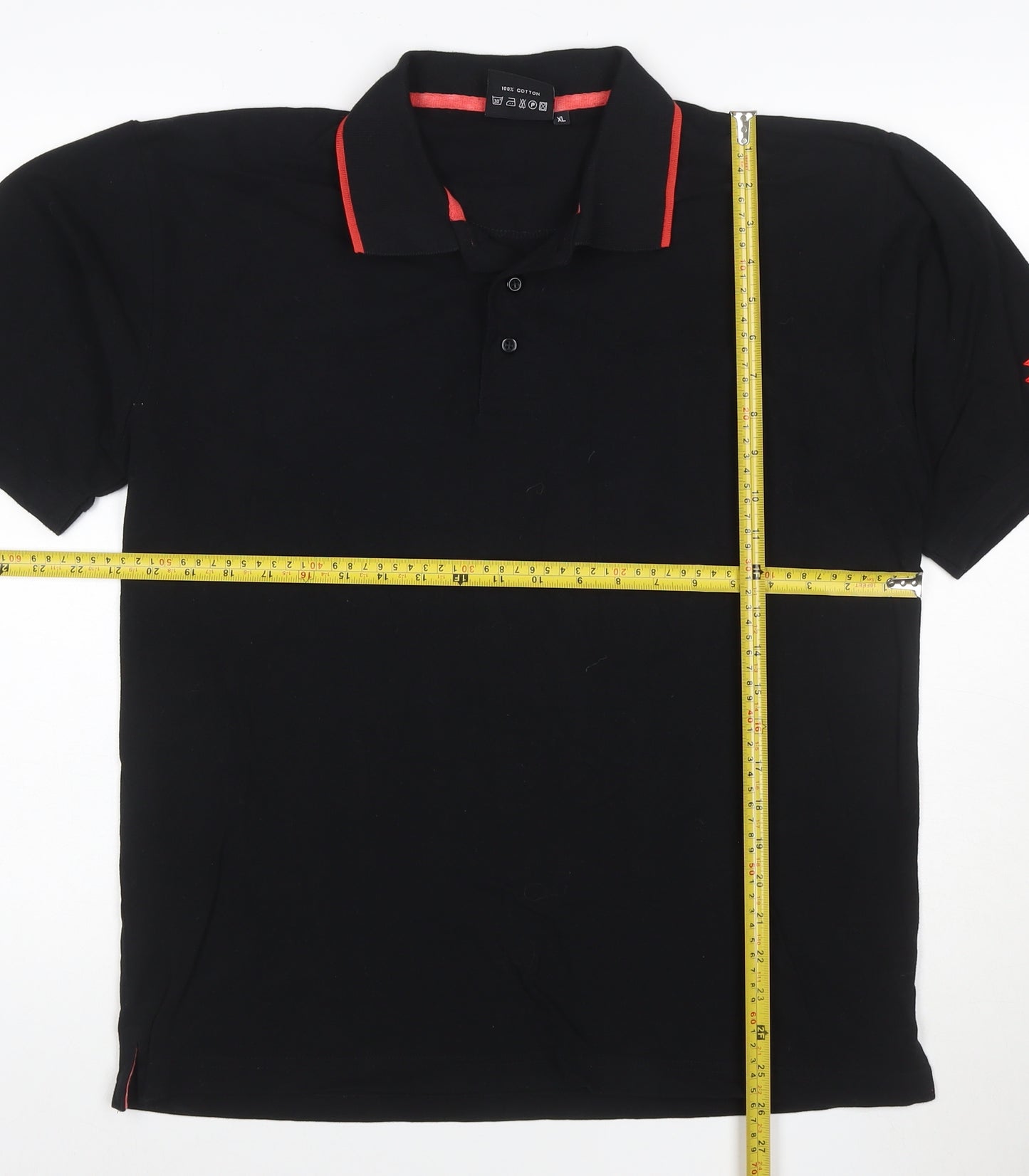 Massey Ferguson Men's Black XL Cotton Polo Shirt