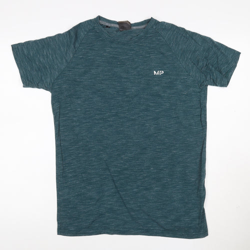 MyProtein Men's Blue Green Short Sleeve Athletic T-Shirt Size M