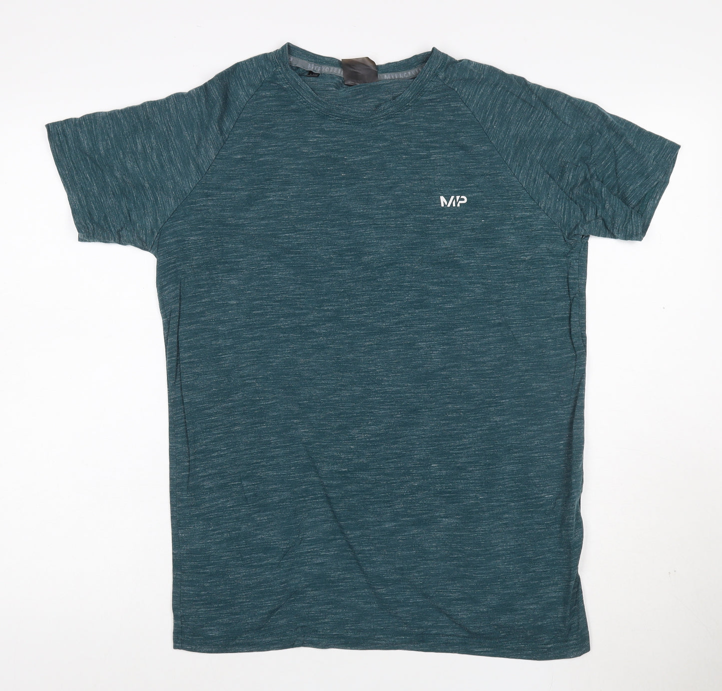 MyProtein Men's Blue Green Short Sleeve Athletic T-Shirt Size M