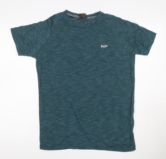 MyProtein Men's Blue Green Short Sleeve Athletic T-Shirt Size M