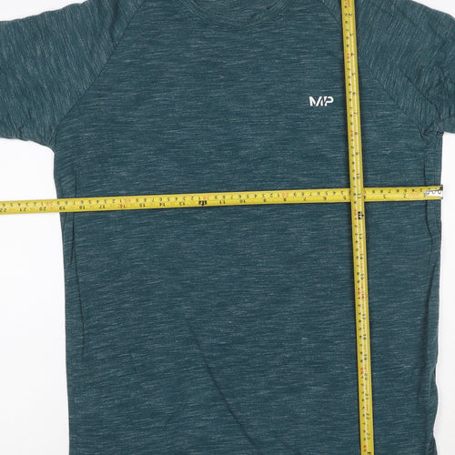 MyProtein Men's Blue Green Short Sleeve Athletic T-Shirt Size M