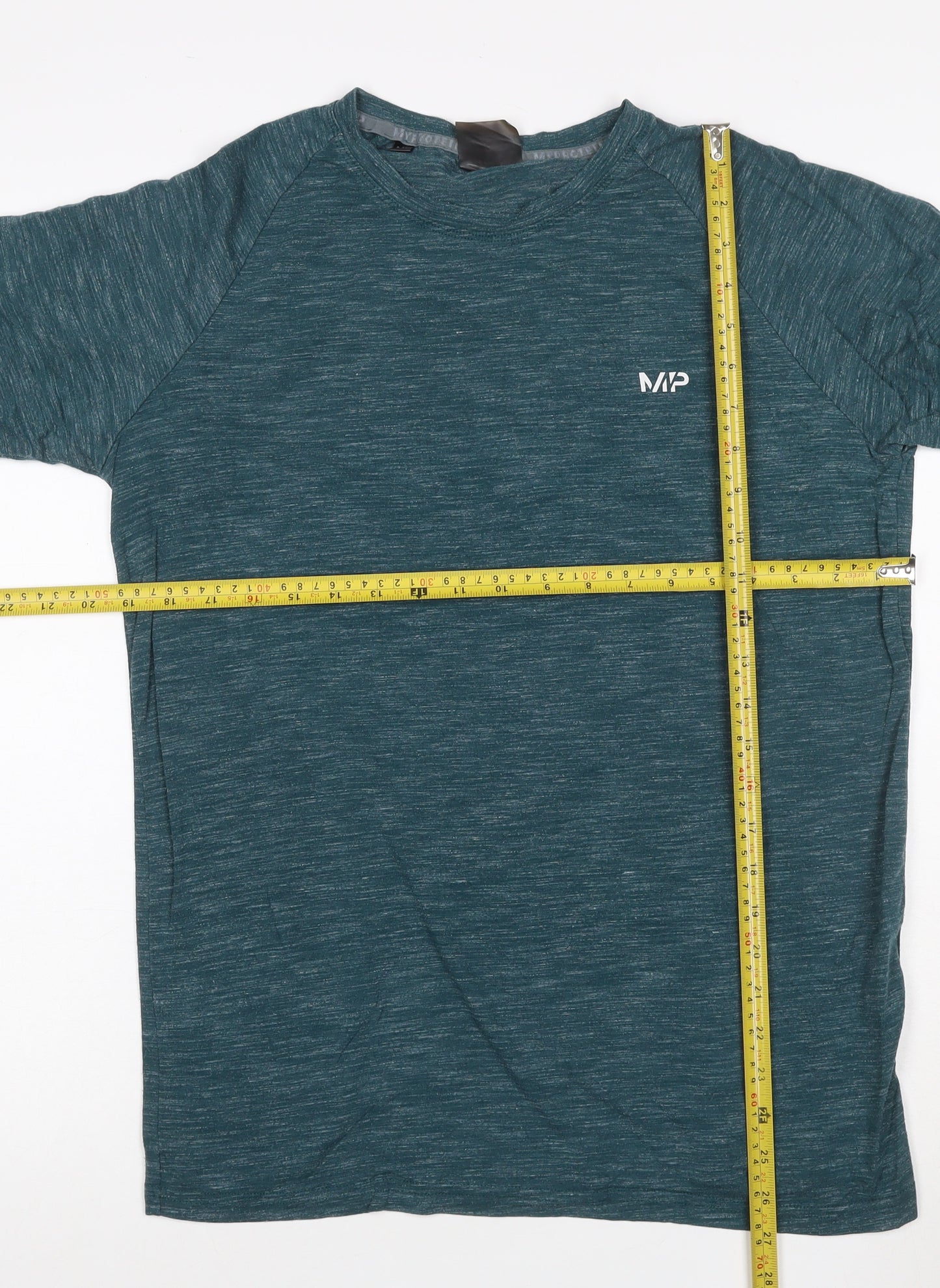 MyProtein Men's Blue Green Short Sleeve Athletic T-Shirt Size M