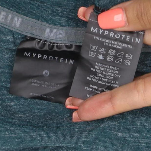 MyProtein Men's Blue Green Short Sleeve Athletic T-Shirt Size M