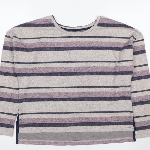 Boux Avenue Womens Multicoloured Striped Long Sleeve Jersey Top UK 12