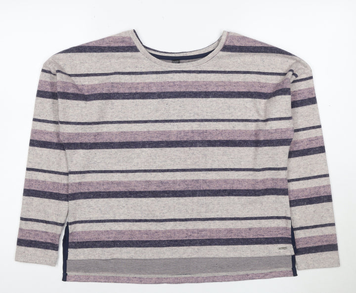 Boux Avenue Womens Multicoloured Striped Long Sleeve Jersey Top UK 12