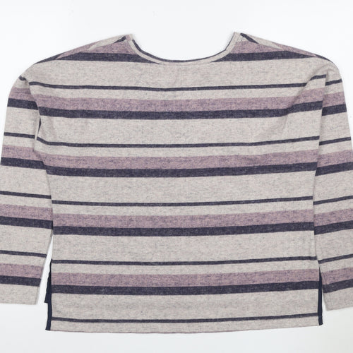 Boux Avenue Womens Multicoloured Striped Long Sleeve Jersey Top UK 12