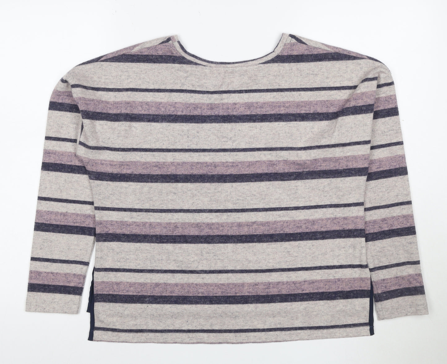 Boux Avenue Womens Multicoloured Striped Long Sleeve Jersey Top UK 12