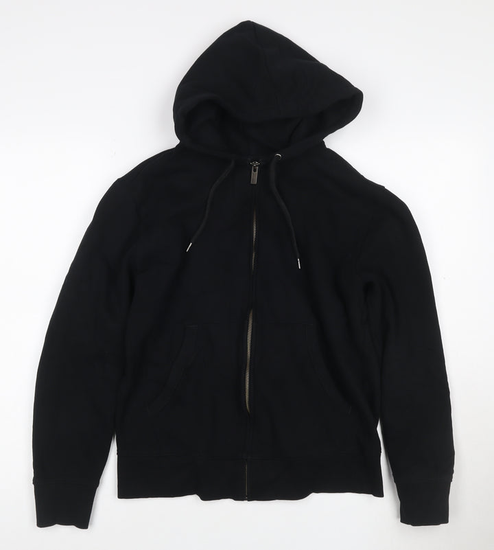 Marks and Spencer Men's Black Full Zip Hoodie Size S