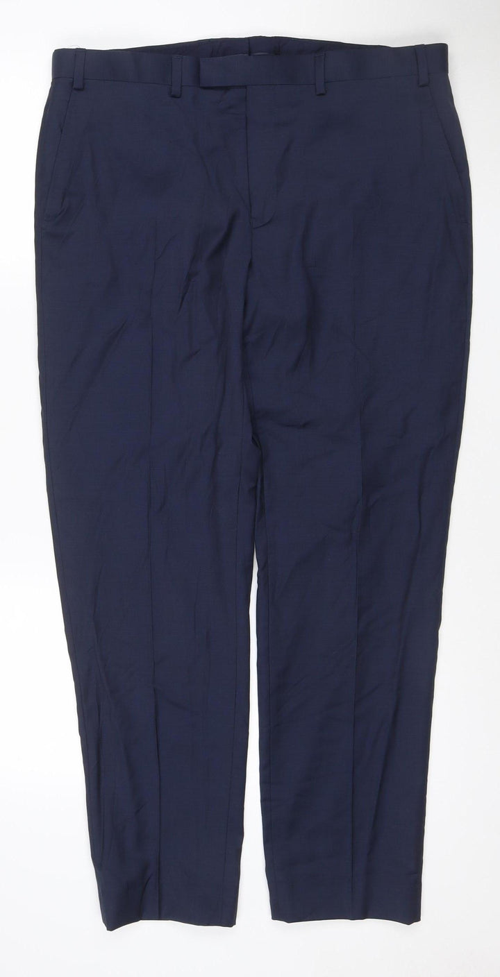 Marks and Spencer Autograph Men's Blue Wool Dress Trousers 36R