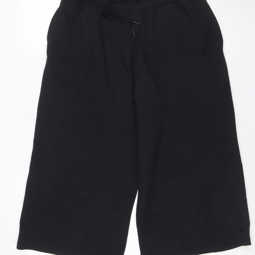 Marks and Spencer Goodmove Women's Black Size 12 Wide-Leg Activewear Trousers