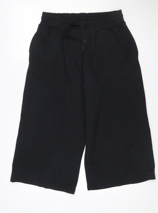Marks and Spencer Goodmove Women's Black Size 12 Wide-Leg Activewear Trousers