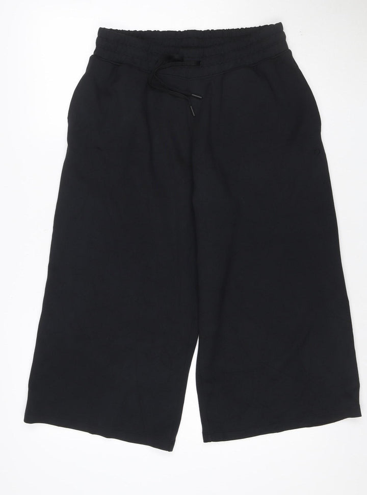 Marks and Spencer Goodmove Women's Black Size 12 Wide-Leg Activewear Trousers