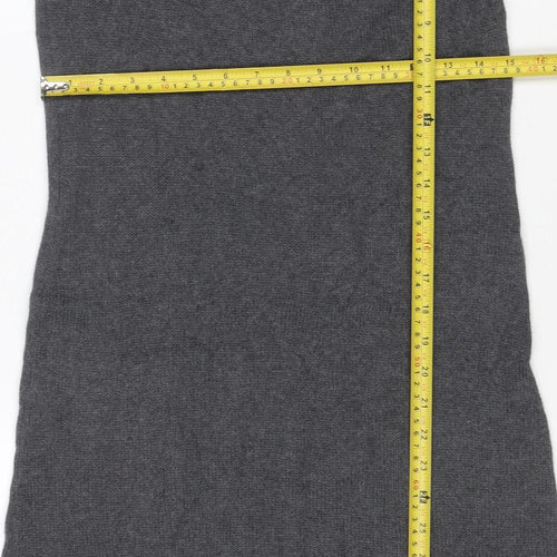 Hush Women Grey S/M Short Sleeve Knit Jumper Dress