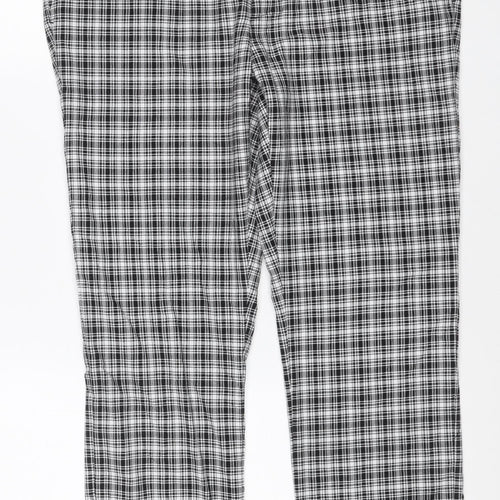 Topman Men's Black Check Skinny Trousers W34 L30