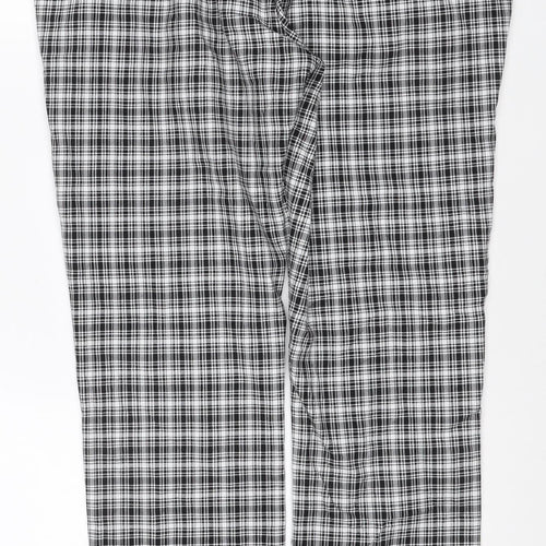 Topman Men's Black Check Skinny Trousers W34 L30