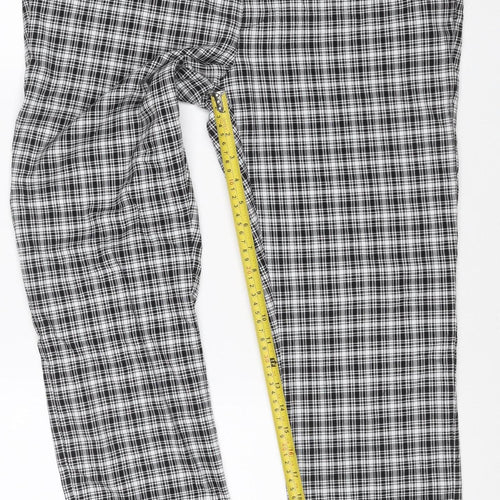 Topman Men's Black Check Skinny Trousers W34 L30