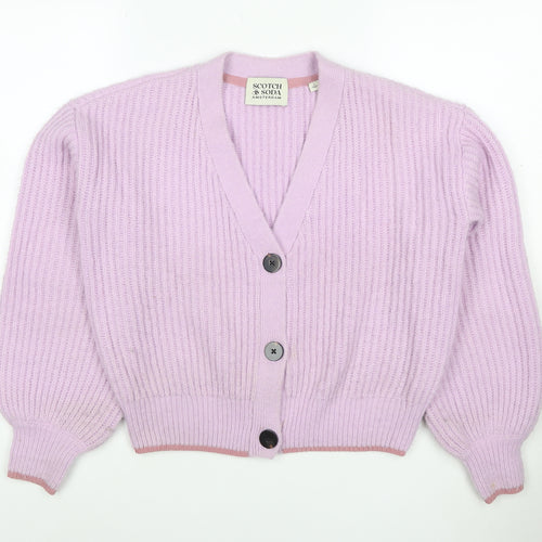 Scotch & Soda Women’s Lilac V-Neck Chunky Knit Cardigan Size S
