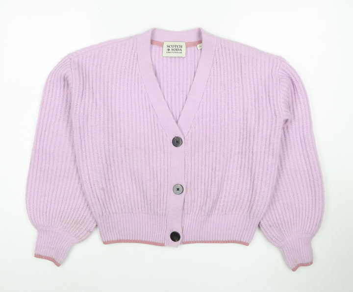 Scotch & Soda Women’s Lilac V-Neck Chunky Knit Cardigan Size S